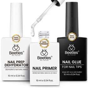 beetles Gel Nail Glue Kit 10ml front view with Dehydrator and Primer