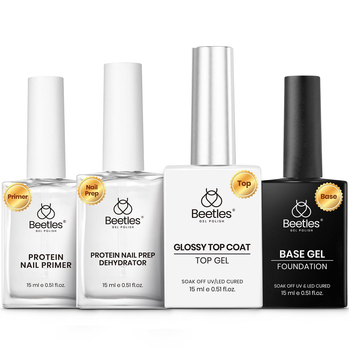 beetles Gel Nail Kit 15ml Extra-Glossy Top Coat front view