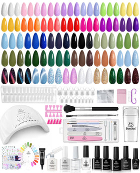 beetles Gel Nail Kit 85 Pcs with UV lamp and gel polishes