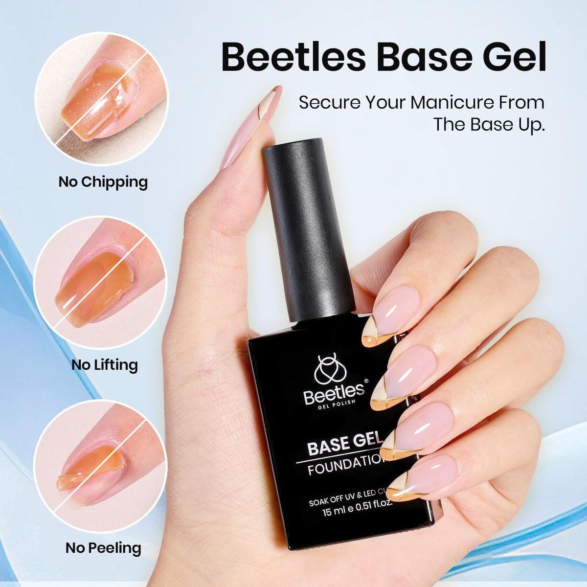 beetles Gel Nail Kit components arranged neatly