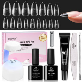 beetles Gel Nail Kit Curve-EX with mini UV lamp and nail tips