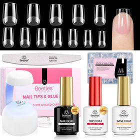 Beetles Gel Nail Kit Etch-X packaging with nail tips