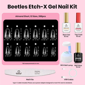 beetles Gel Nail Kit includes base coat and top coat