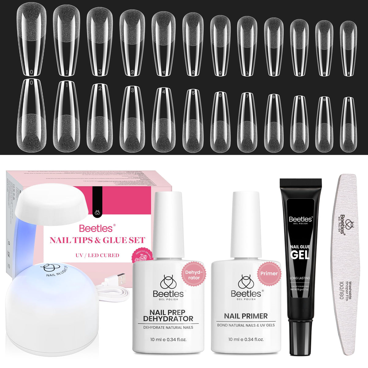 beetles Gel Nail Kit includes nail primer and dehydrator