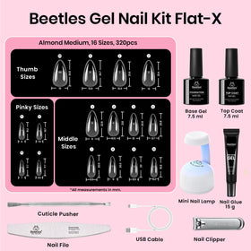 beetles Gel Nail Kit mini UV lamp and nail tools