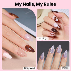beetles Gel Nail Kit showing various nail tip sizes
