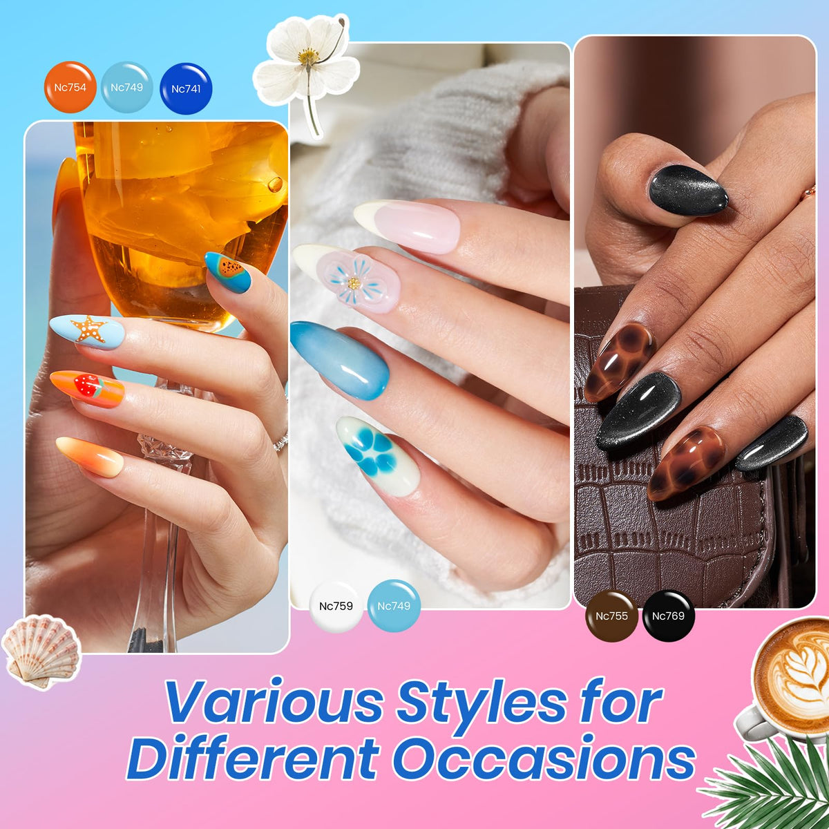beetles Gel Nail Kit with base coat and top coats