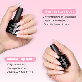 beetles Gel Nail Kit with cuticle pusher and nail tips