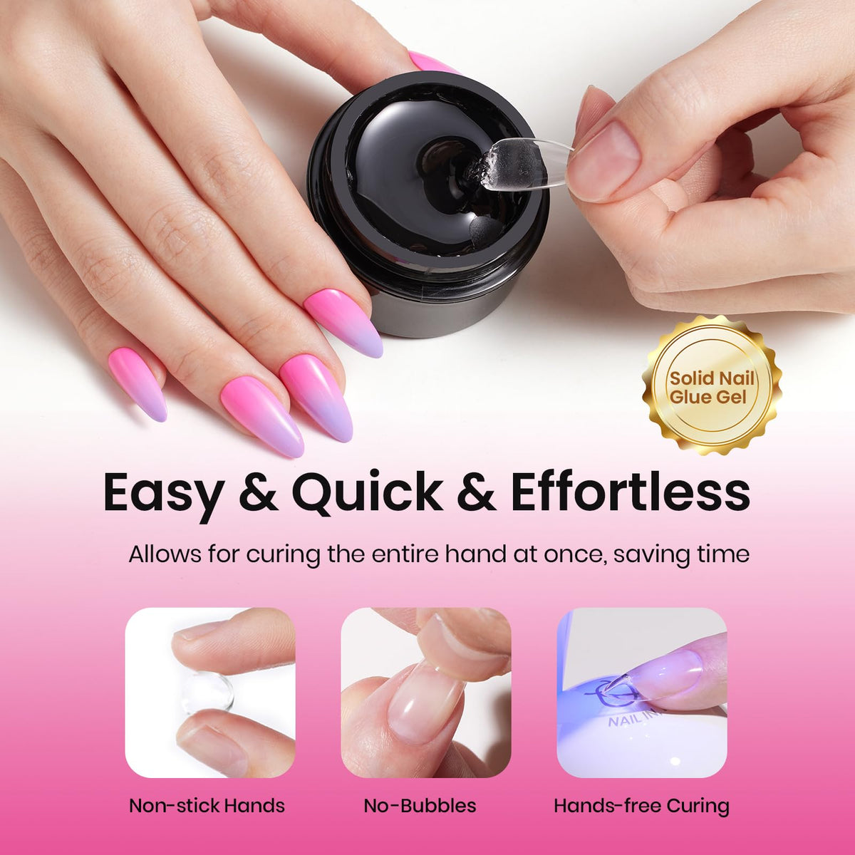 beetles Gel Nail Kit with solid nail glue gel and nail clipper