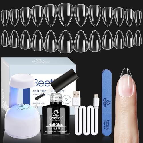 beetles Gel Nail Kit with UV lamp and nail tips