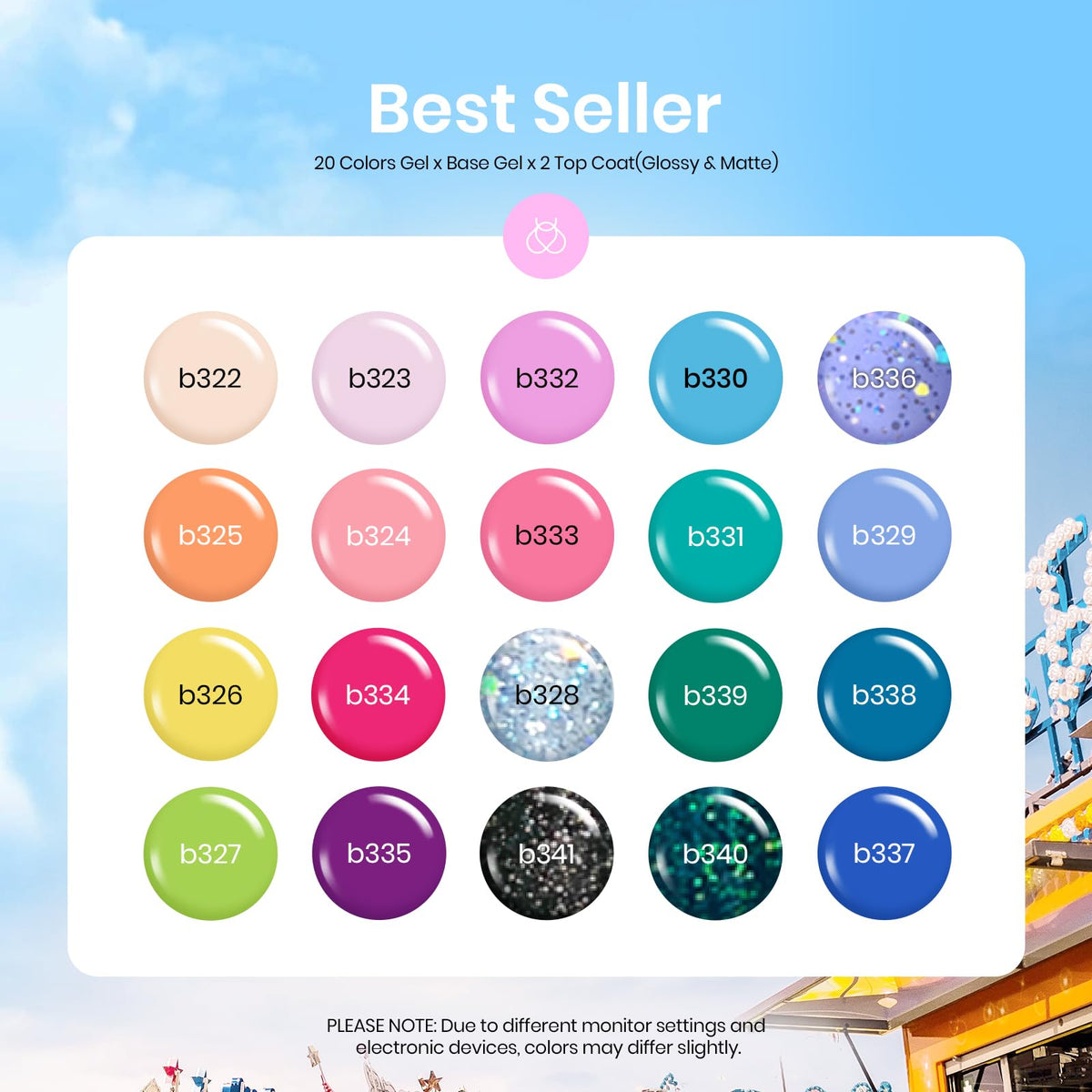 beetles Gel Nail Polish 20 mini colours and 3 top coats