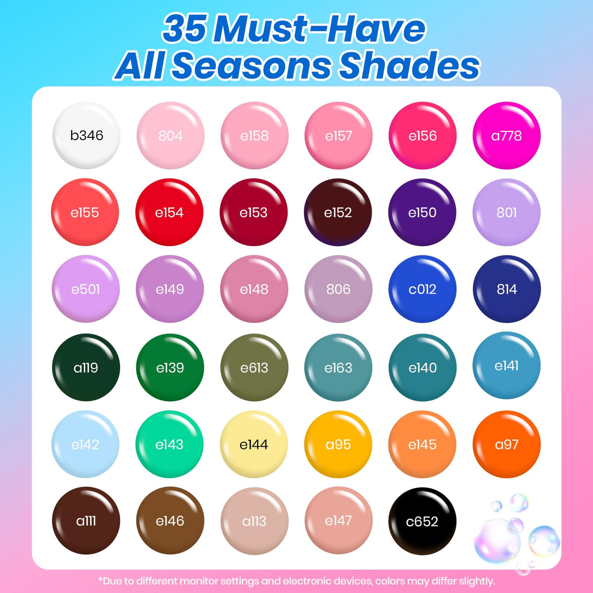 beetles Gel Nail Polish 35 vibrant colours in 5ml bottles
