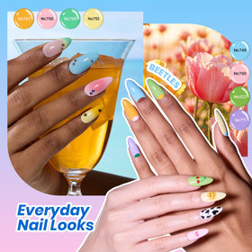 beetles Gel Nail Polish application process with UV lamp