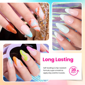 beetles Gel Nail Polish application with UV lamp