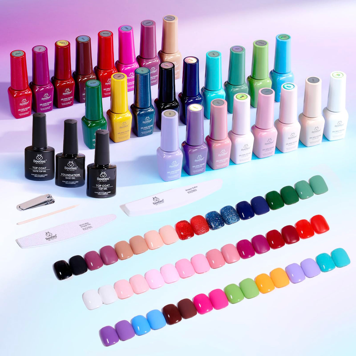 beetles Gel Nail Polish cuticle stick and clippers included