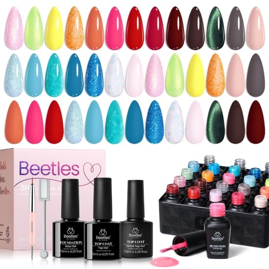beetles Gel Nail Polish glossy top coat finish