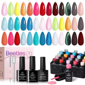 beetles Gel Nail Polish glossy top coat finish