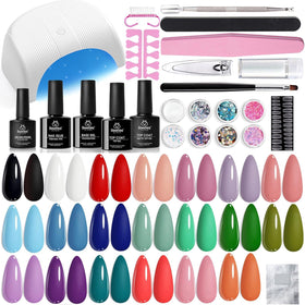 beetles Gel Nail Polish Kit 34pcs with UV light and nail tools