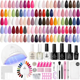 beetles Gel Nail Polish Kit 68 Pcs with UV Light front view