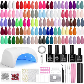Beetles Gel Nail Polish Kit 80 pcs with 55 colours and UV lamp