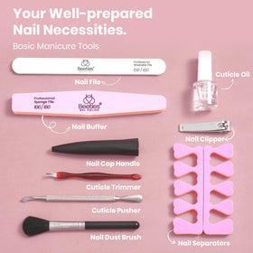 beetles Gel Nail Polish Kit cuticle tools and file