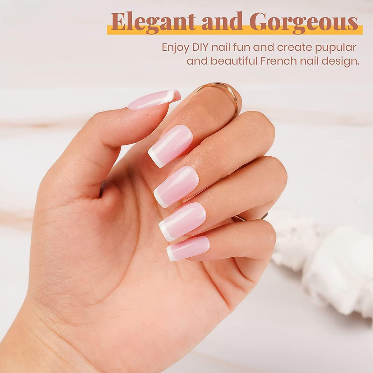 beetles Gel Nail Polish Kit in use on nails