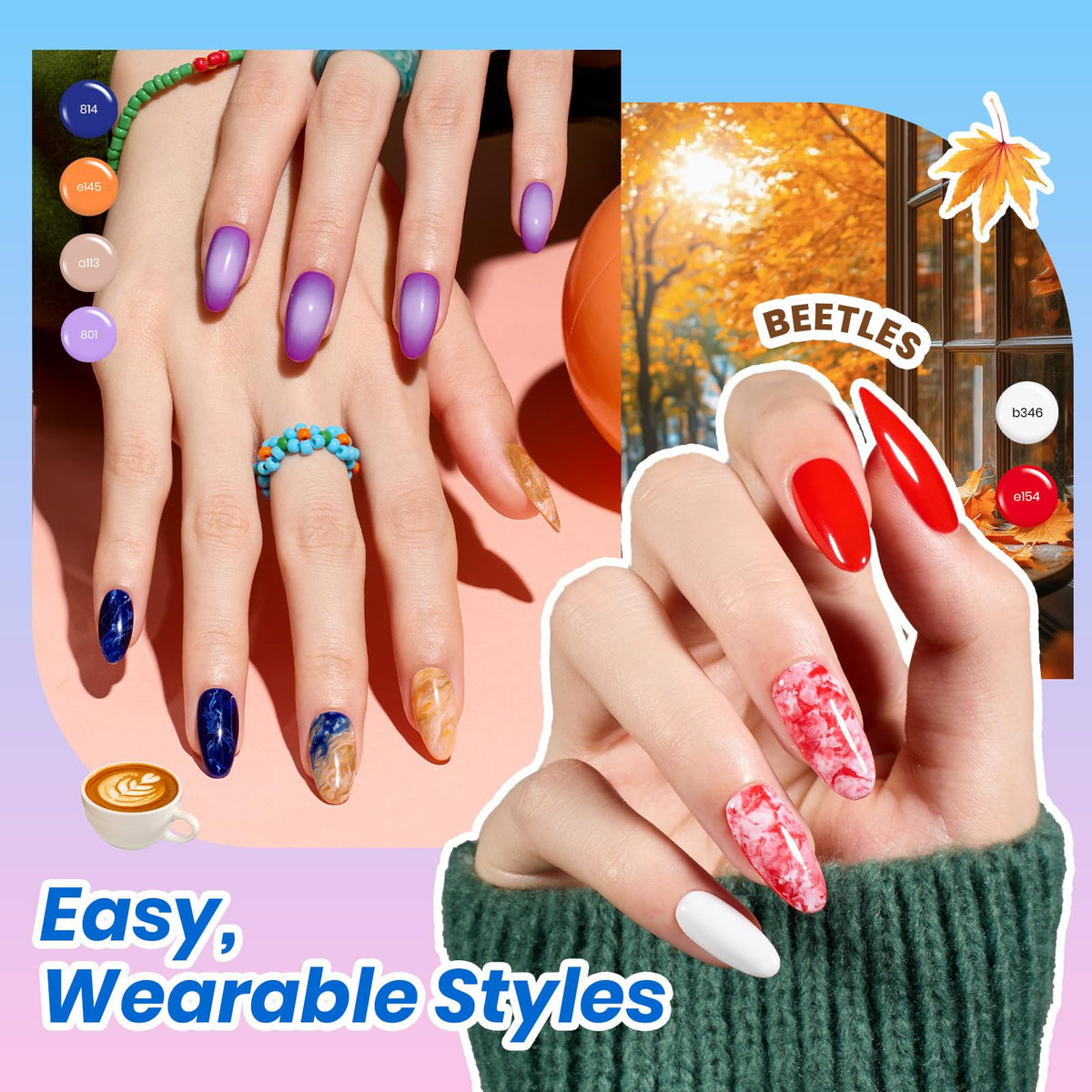 beetles Gel Nail Polish kit packaging and contents