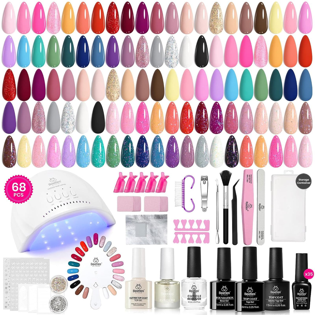 beetles Gel Nail Polish Kit packaging and contents