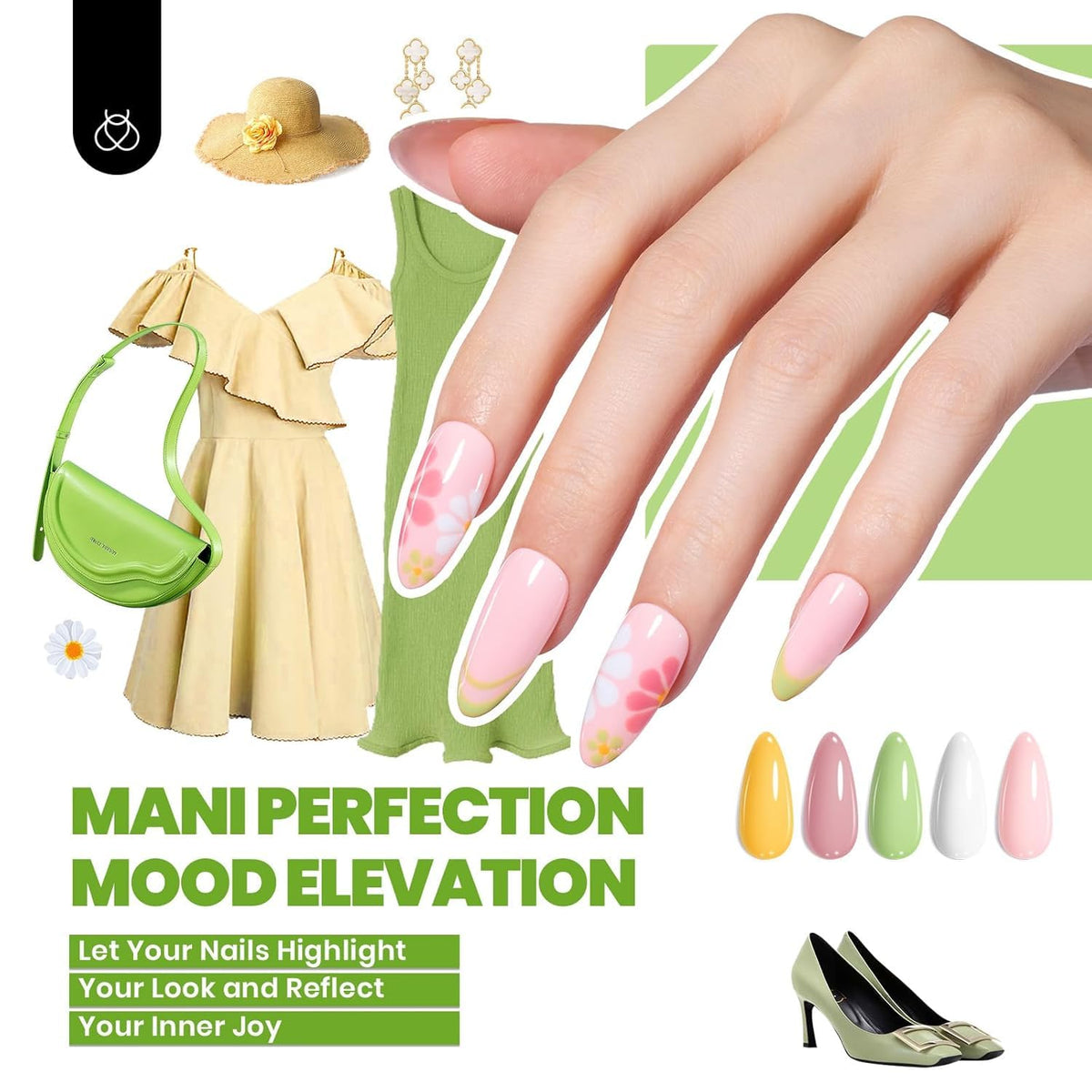 beetles Gel Nail Polish Kit packaging with all components