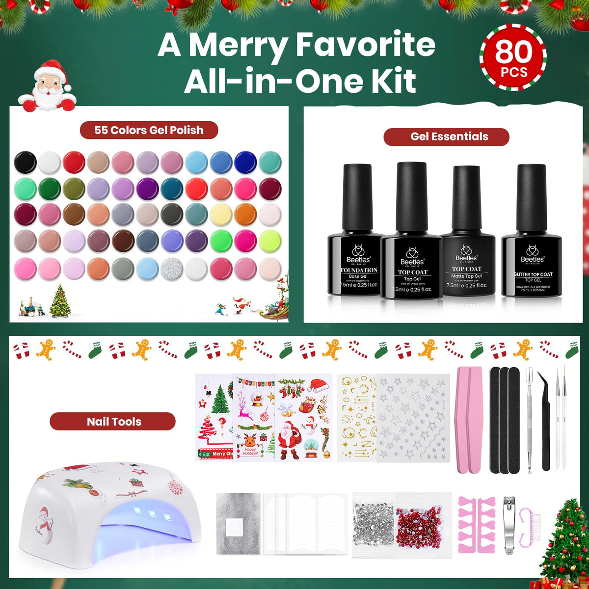 beetles Gel Nail Polish kit tools and accessories