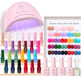 beetles Gel Nail Polish Kit with 25 colours and UV lamp