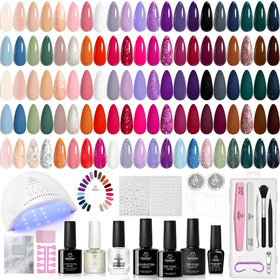 beetles Gel Nail Polish Kit with 45 colours and UV lamp