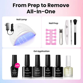 beetles Gel Nail Polish Kit with a variety of pastel colours