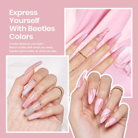 beetles Gel Nail Polish Kit with glossy and matte top coats