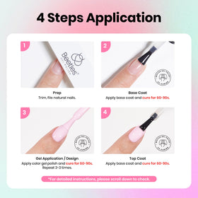 beetles Gel Nail Polish Kit with nail lamp in use