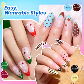 beetles Gel Nail Polish kit with nail tools displayed