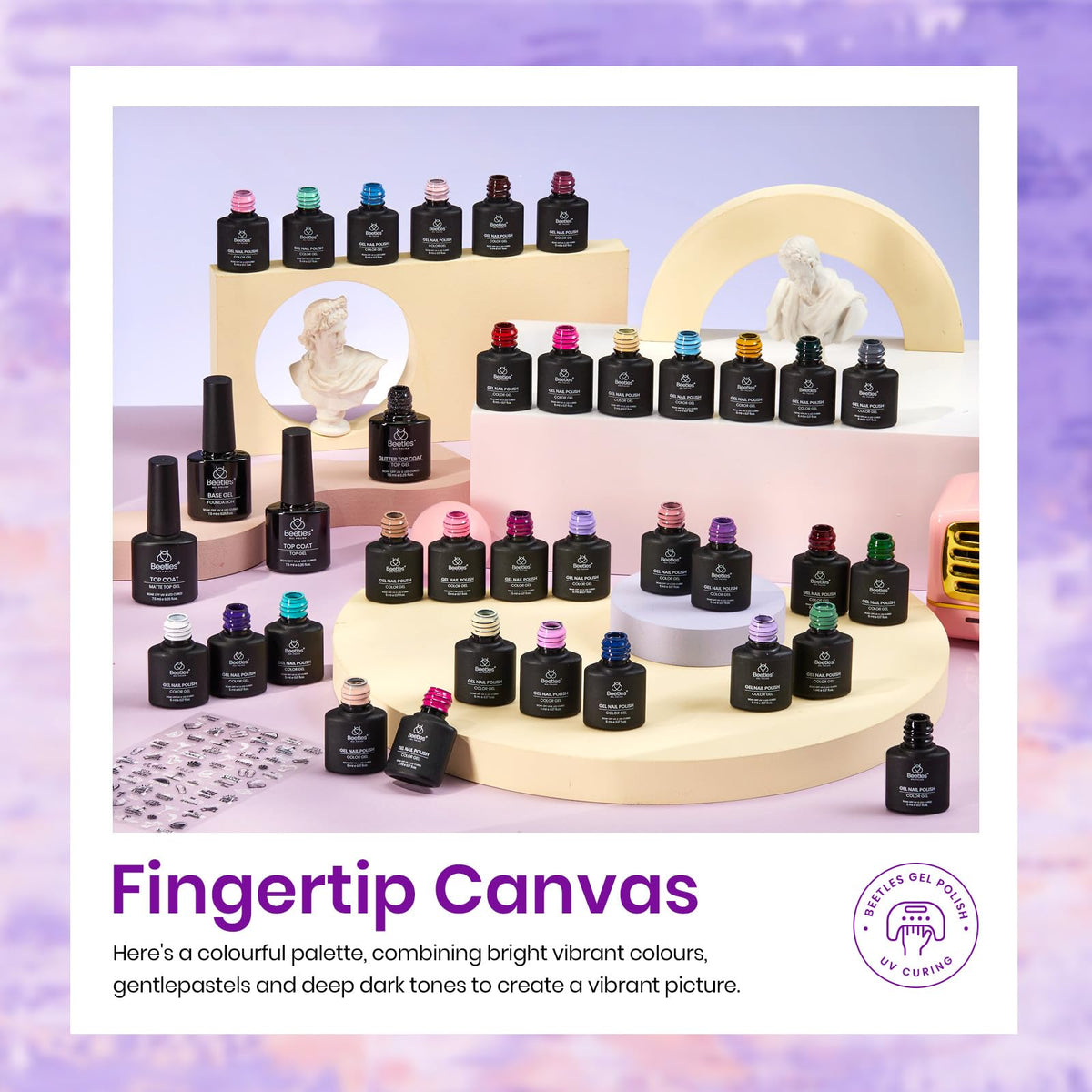 beetles Gel Nail Polish kit with random sticker