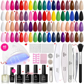 beetles Gel Nail Polish Kit with UV Light, 25 colors and tools