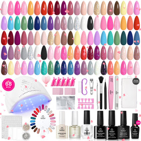 beetles Gel Nail Polish Kit with UV light and 35 colours