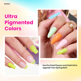 beetles Gel Nail Polish matte top coat close-up