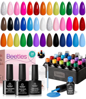 beetles Gel Nail Polish Set 20 neon colours front view