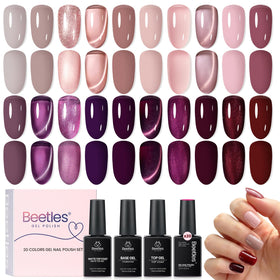 beetles Gel Nail Polish Set 23 pcs including 20 colours and top coats