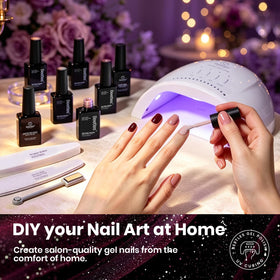 beetles Gel Nail Polish set arranged for a DIY manicure