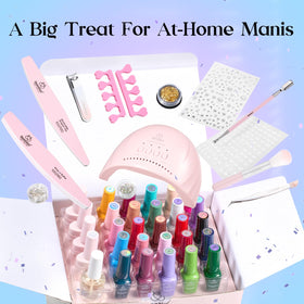 beetles Gel Nail Polish set displayed on a table