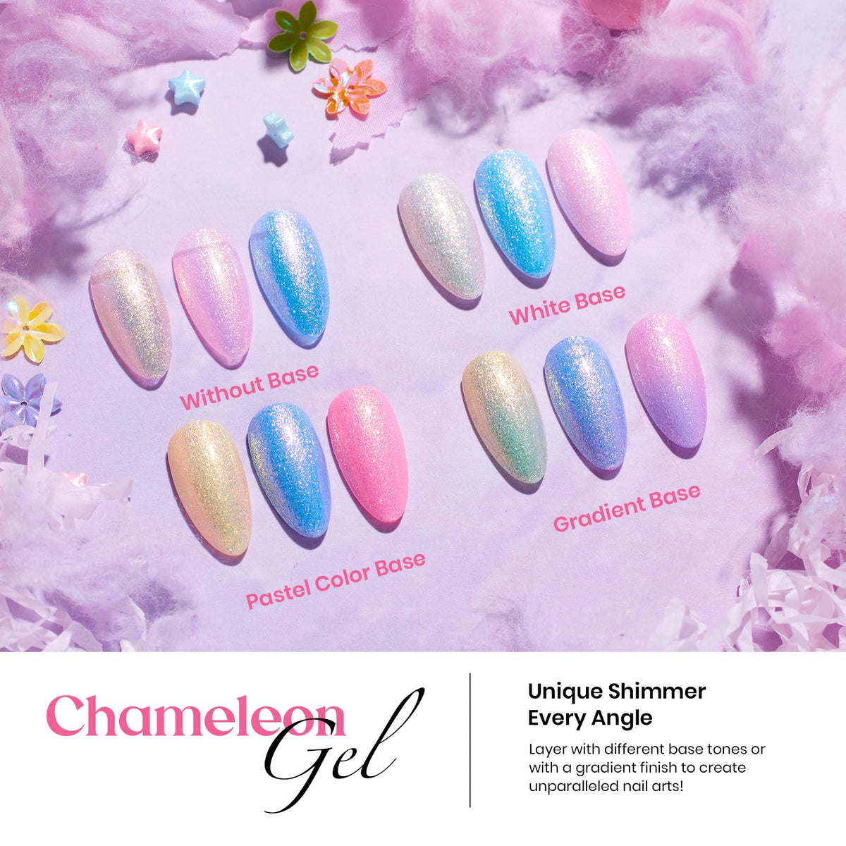 beetles Gel Nail Polish set displayed with nail art