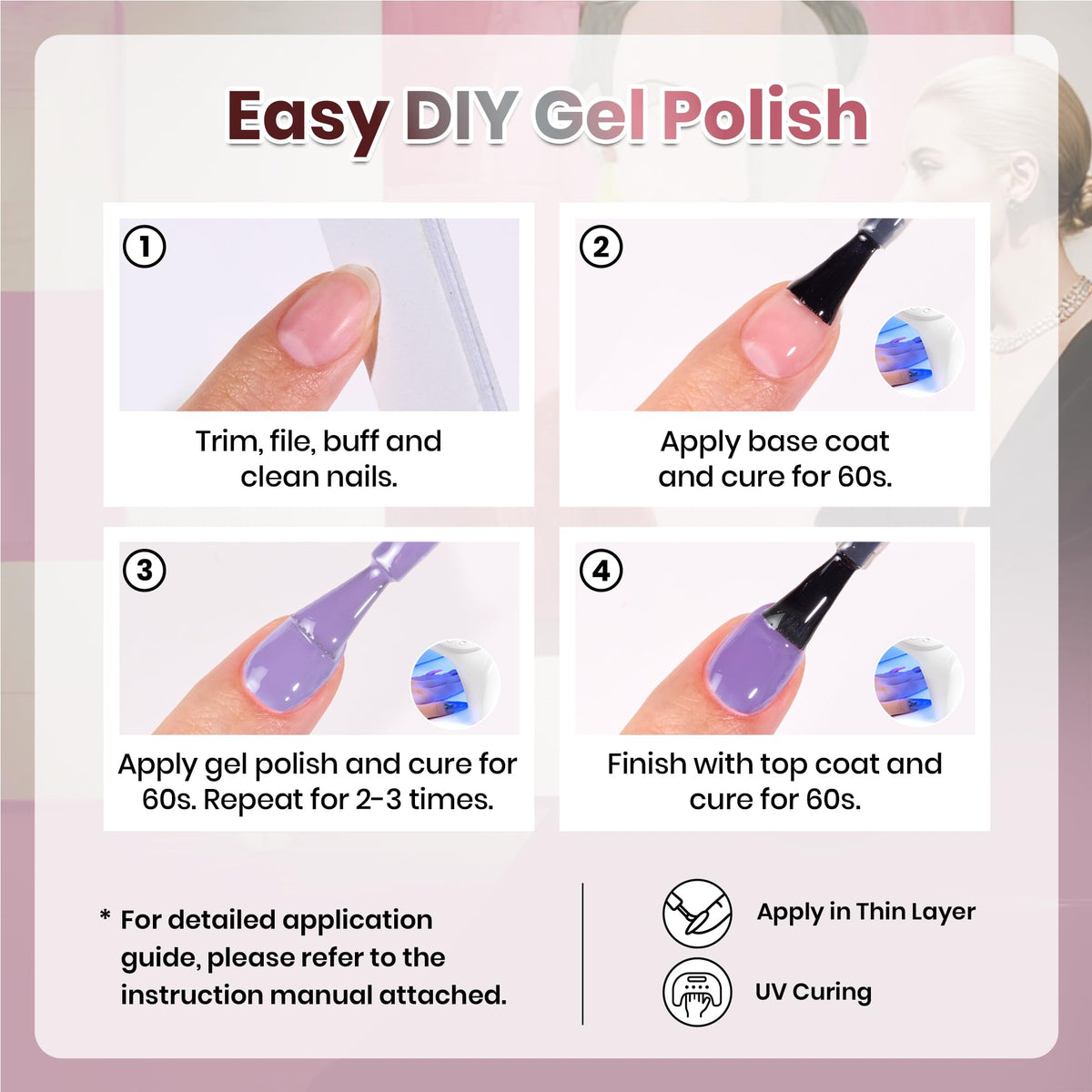beetles Gel Nail Polish Set displayed with nail art tools