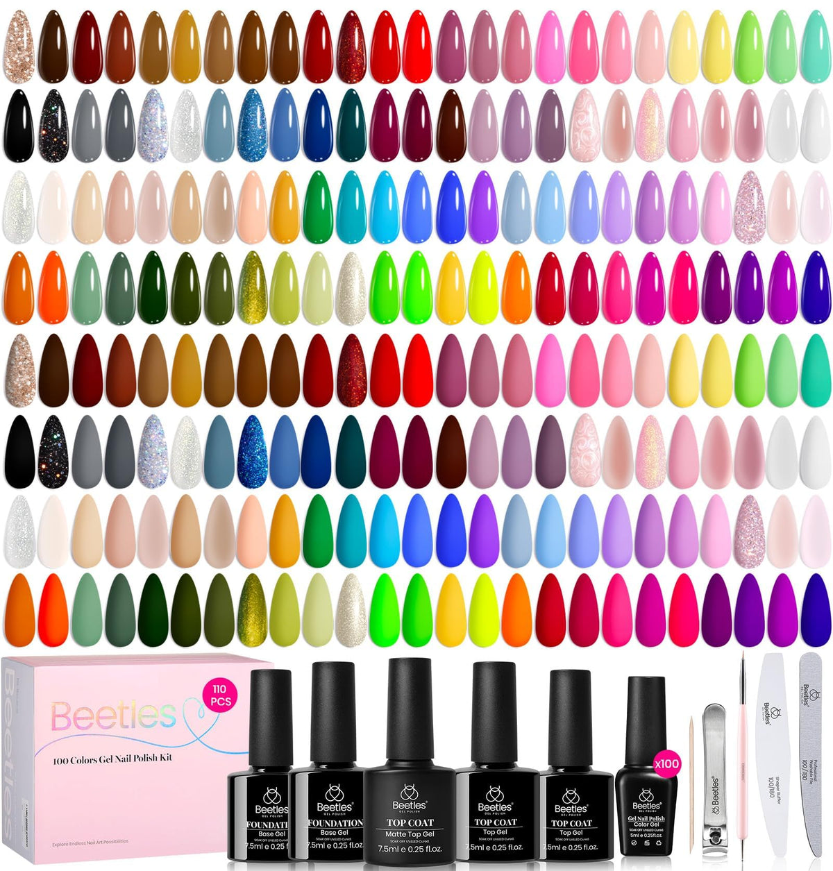 beetles Gel Nail Polish Set in use on nails