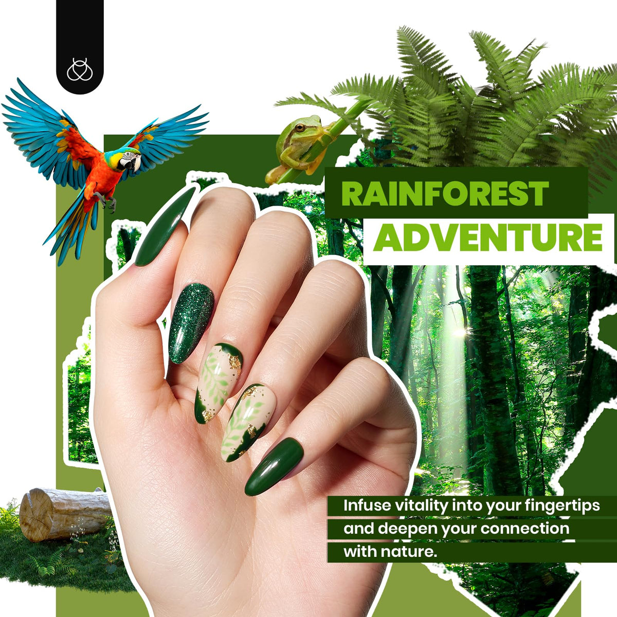 beetles Gel Nail Polish Set in use with nail art design