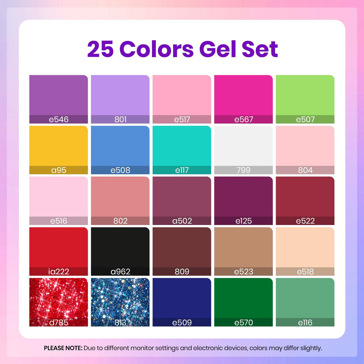 beetles Gel Nail Polish Set includes nail buffer and file