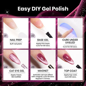 beetles Gel Nail Polish set showcasing glitter and cat eye finishes